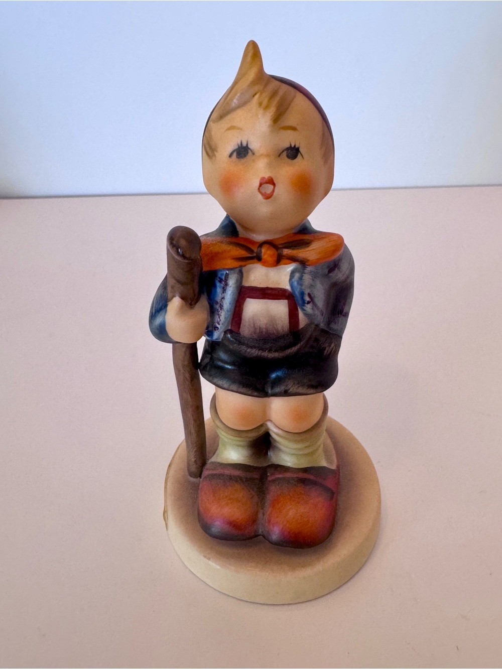 Vintage Goebel Hummel Figurine “Little Hiker” Boy with Staff